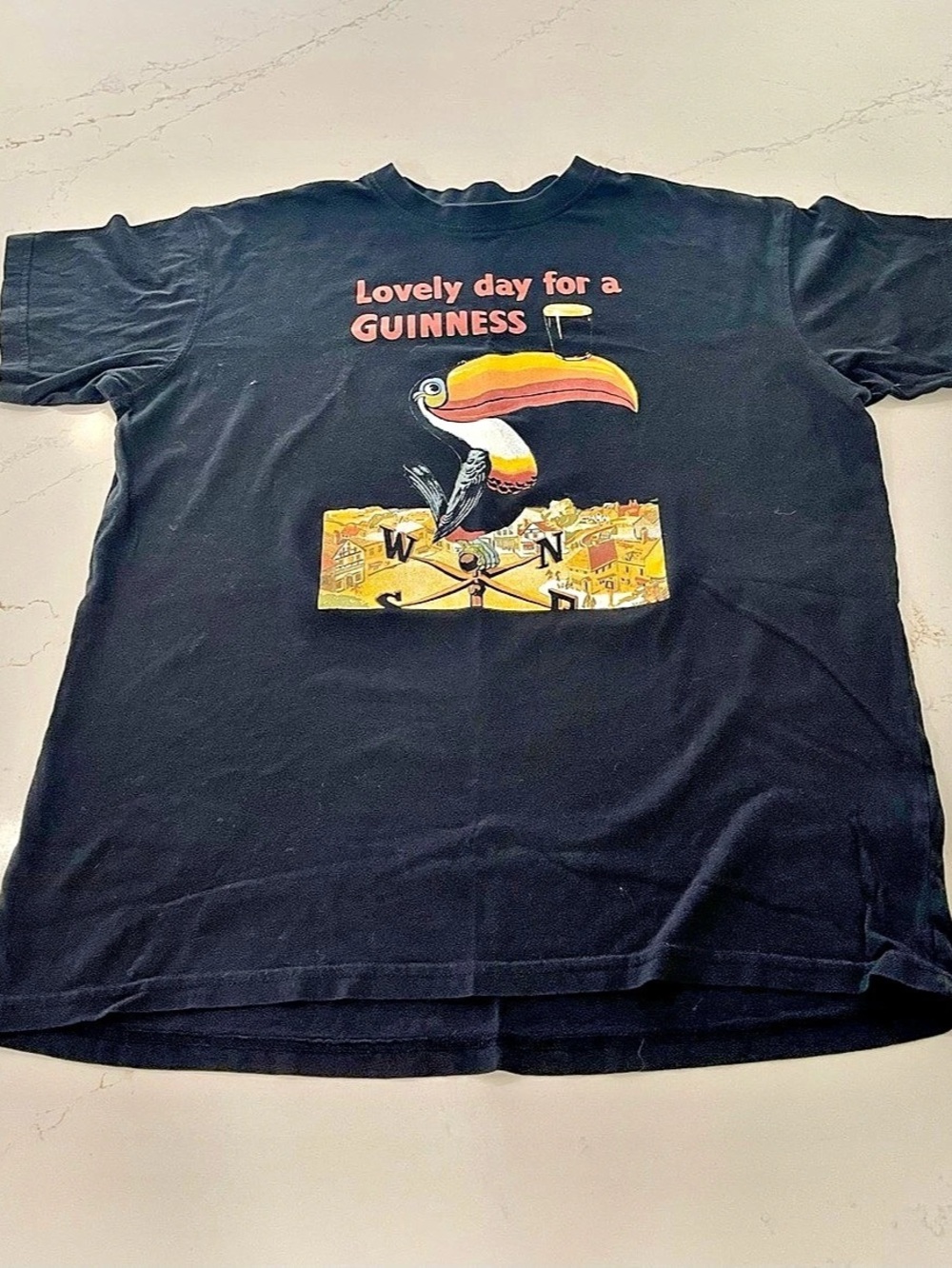 Guinness Lovely Day for a Guinness Men's Black Cotton T-Shirt